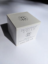 Load image into Gallery viewer, the box that the deodorant comes in that says "Deodorant Cream - unscented. made with organic ingredients."