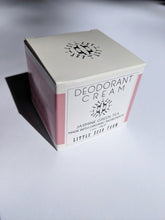 Load image into Gallery viewer, the box that the deodorant comes in that says "Deodorant Cream - jasmine green tea. made with organic ingredients."