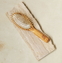 Load image into Gallery viewer, a natural wooden brush with light wood bristles