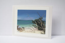 Load image into Gallery viewer, a fine art print of a beach with foliage by Bone Island Art
