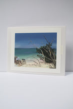 Load image into Gallery viewer, a fine art print of a painting of a beach with foliage by Bone Island Art

