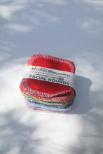 Load image into Gallery viewer, a bundle of rainbow washable facial rounds by Marley's Monsters