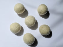 Load image into Gallery viewer, five of the white wool dryer balls
