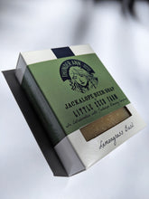 Load image into Gallery viewer, a bar of lemongrass basil soap by Little Seed Farm in it&#39;s box
