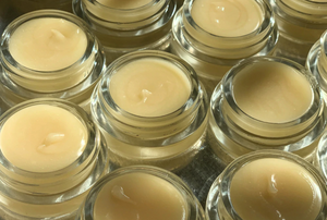 an up close look at the honey lip treatment by Little Seed Farm