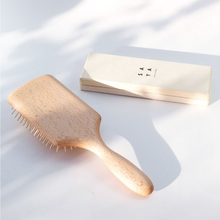 Load image into Gallery viewer, light wood paddle hair brush
