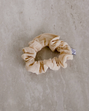 Load image into Gallery viewer, a cream colored gauze scrunchie
