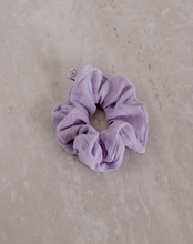 Load image into Gallery viewer, a lavender gauze scrunchie
