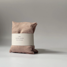 Load image into Gallery viewer, a rose colored linen stress relief pillow

