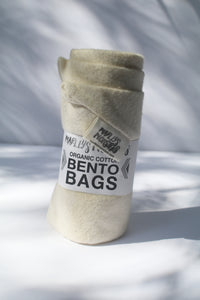a bundle of cotton bento bags