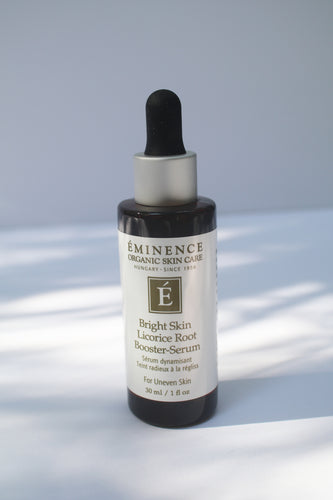 A bottle of the Bright Skin Licorice Root Booster Serum by Eminence