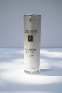 a bottle of cucumber eye gel by Eminence