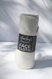 a bamboo and organic cotton face cloth by Marley's Monsters