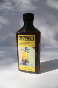 a bottle of "Pasta & Love Hair, Beard, and Body Wash" by Davines