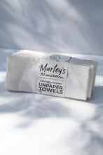 Load image into Gallery viewer, a bundle of unpaper towels in white by Marley&#39;s Monsters
