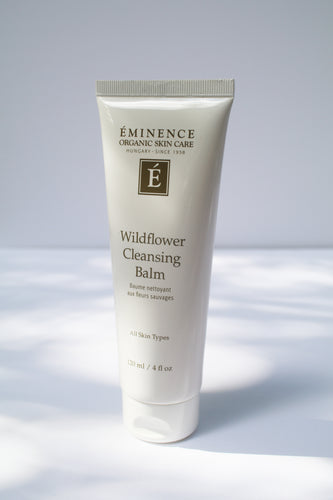 a bottle of wildflower cleansing balm by Eminence